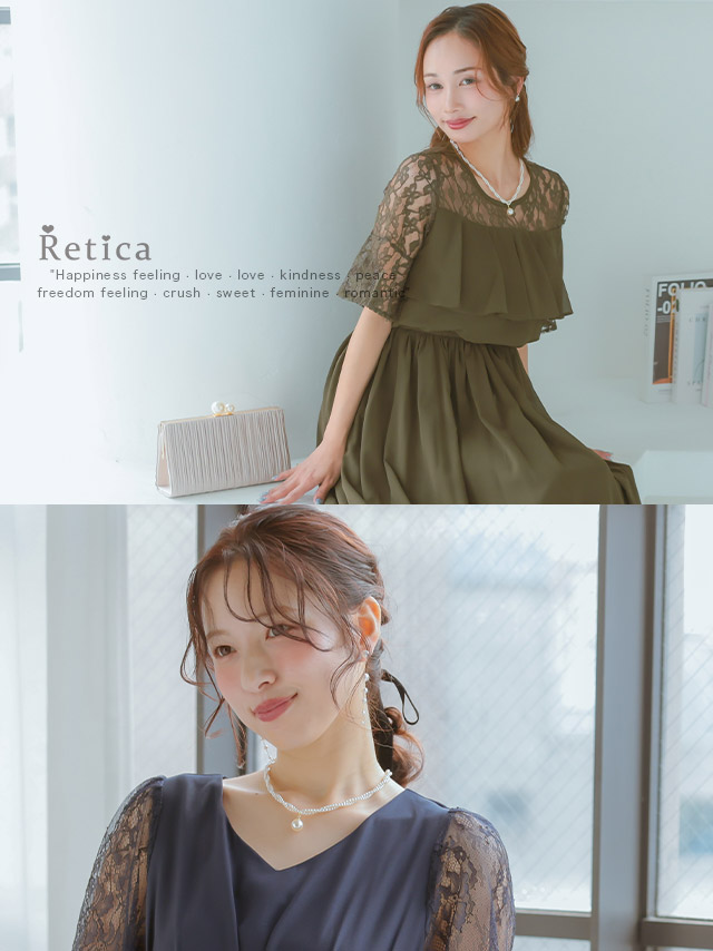 ツイストデザインダブルパールネックレスのイメージ画像2