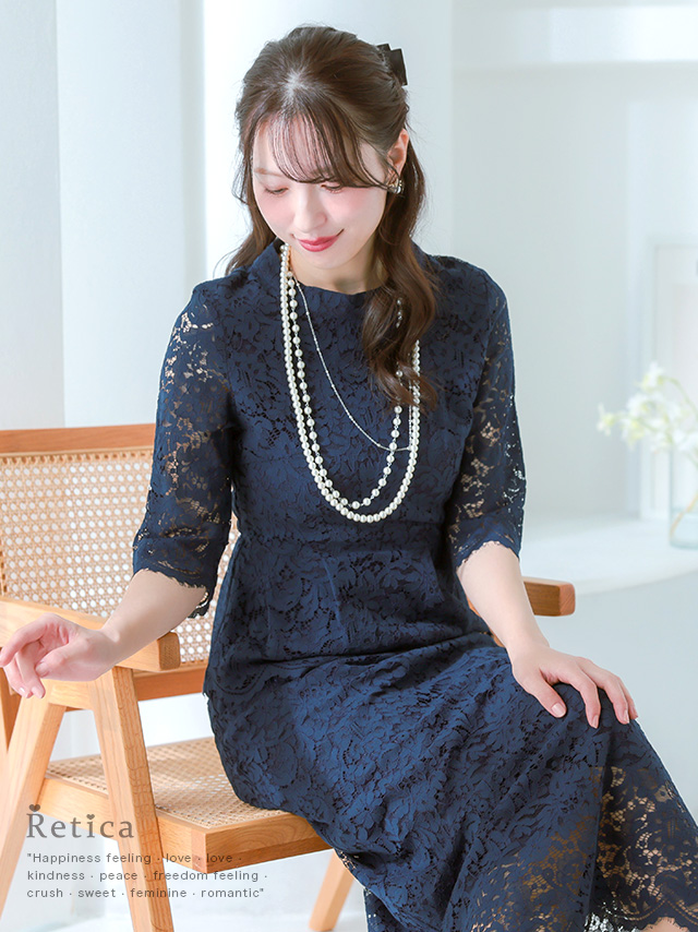 三連デザインパールロングネックレスのイメージ画像2