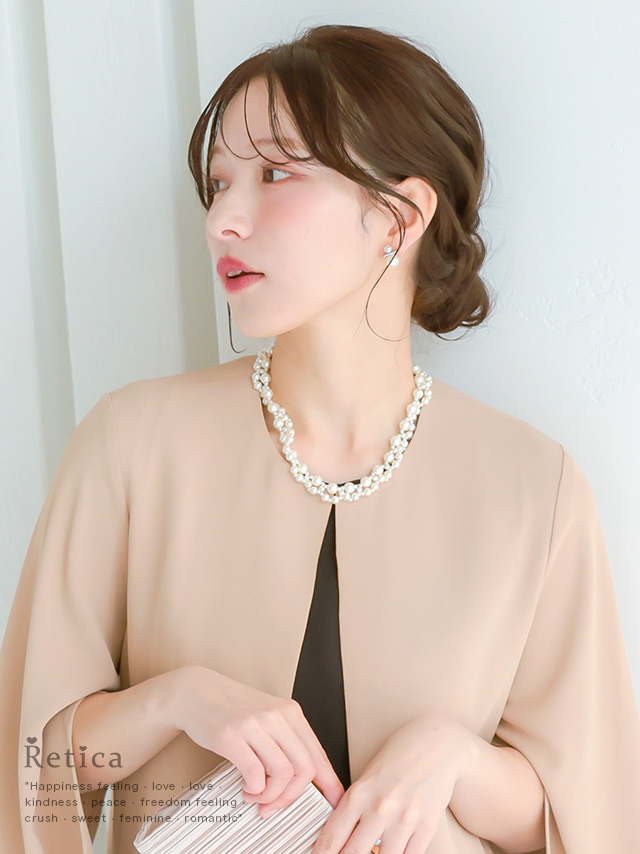 パールビーズショートネックレスのイメージ画像2