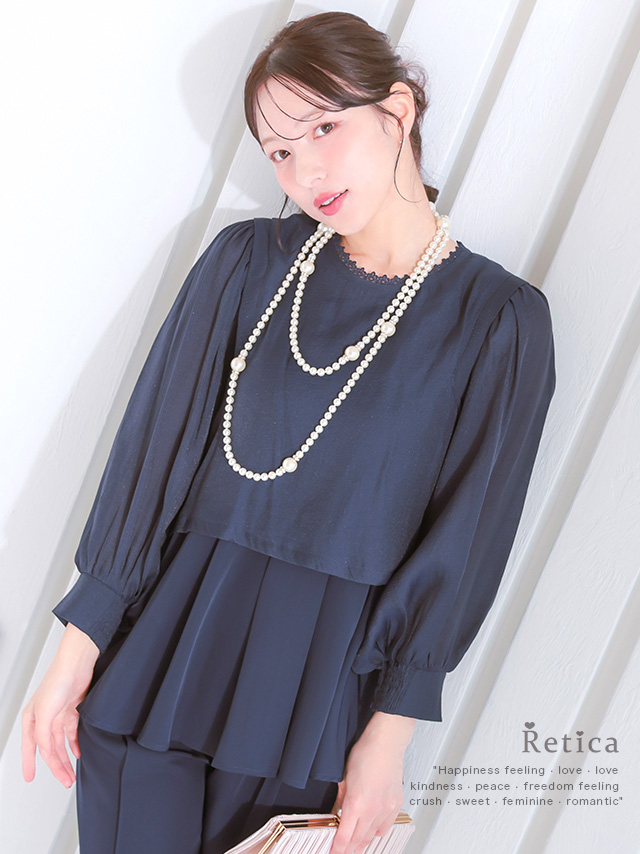 二連パールデザイン ロングネックレスのイメージ画像2