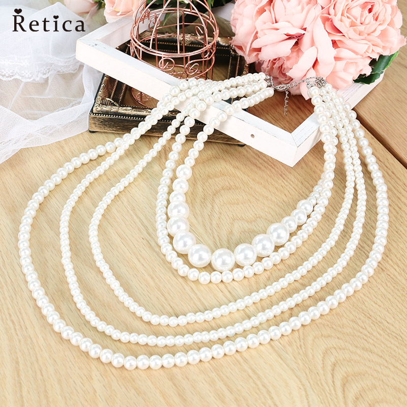 5連パールネックレス(ホワイト) [Retica/レティカ]｜Retica レティカ 結婚式・お呼ばれドレス専門店