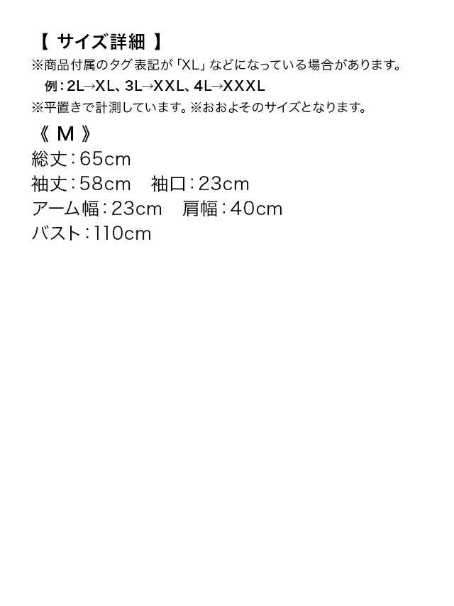 襟なしパール付きブラウスのスペック表