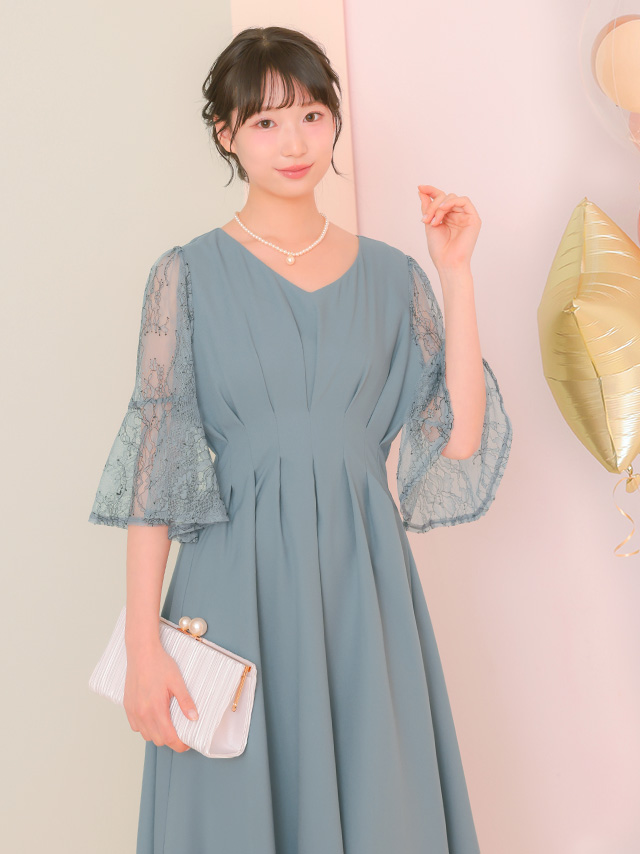 シャーリングXシルエットパーティードレスのイメージ画像4