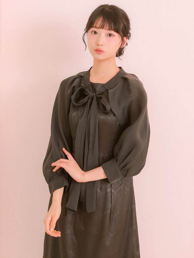 ビッグリボンボレロ×ワンピースパーティードレスのイメージ画像3