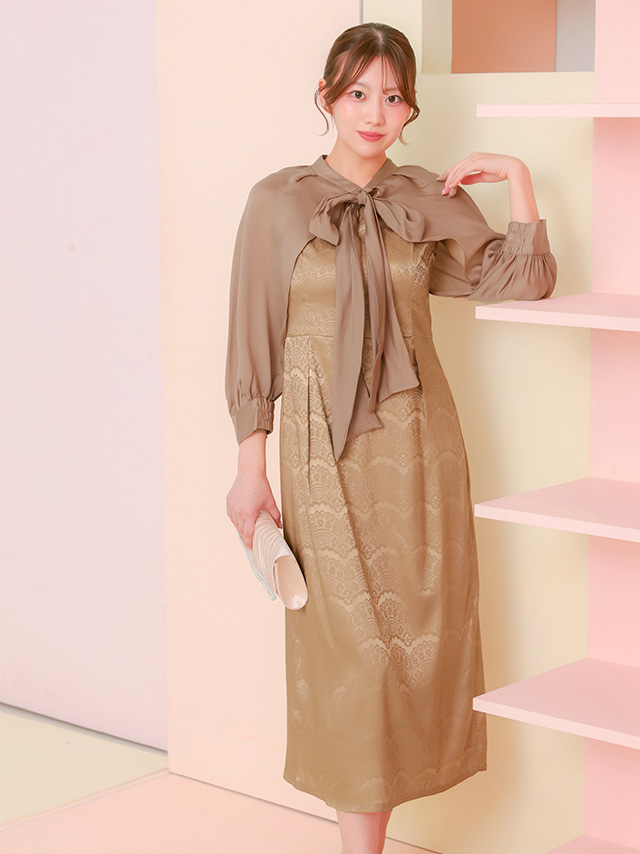 レース模様セパレートタイプパーティードレスのイメージ画像1