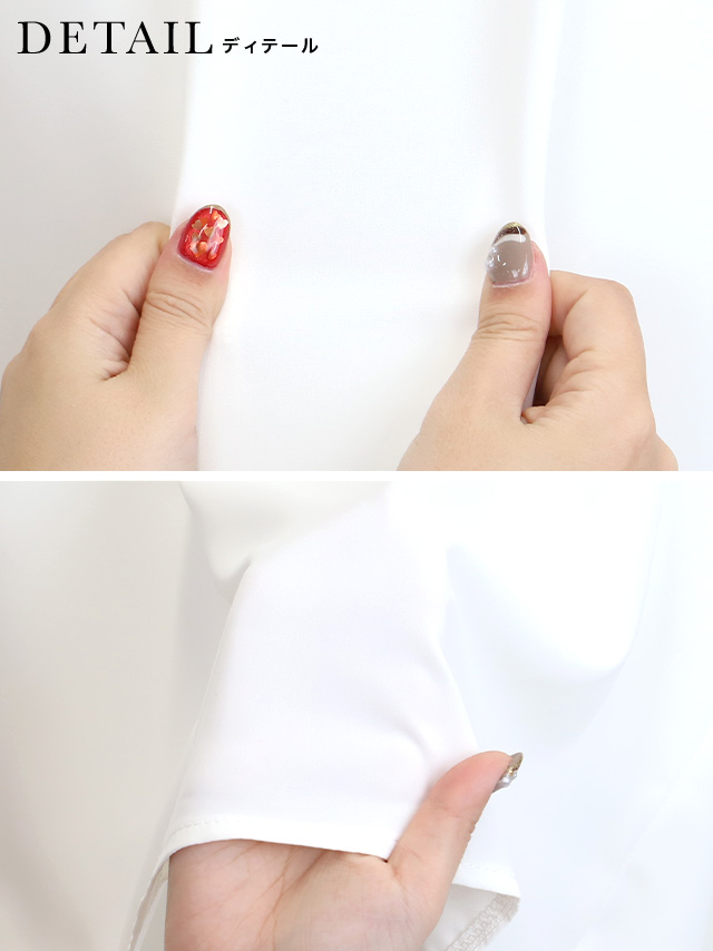 パールタイリング付きボウタイブラウスの商品詳細2