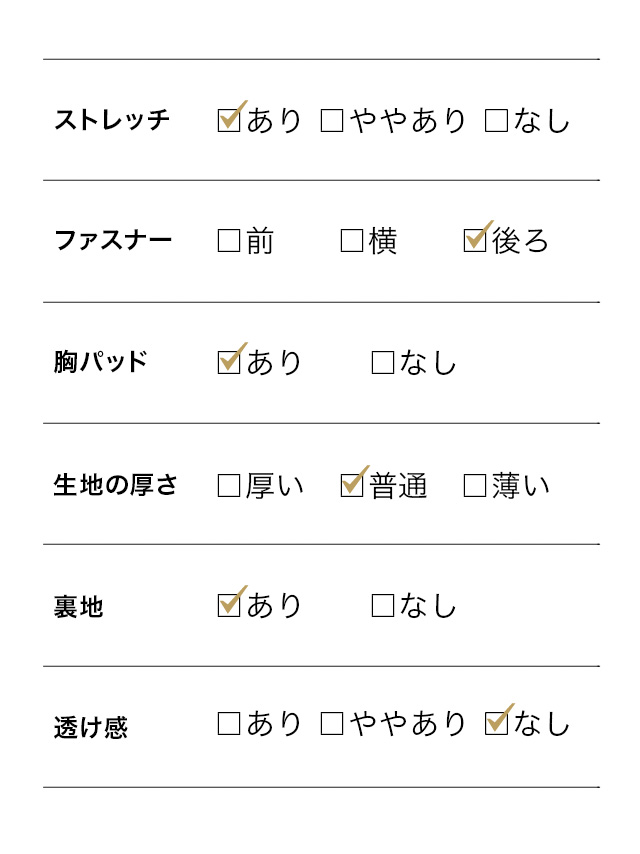 レースボレロ風VネックAラインロング丈ワンピースドレスのサイズ表