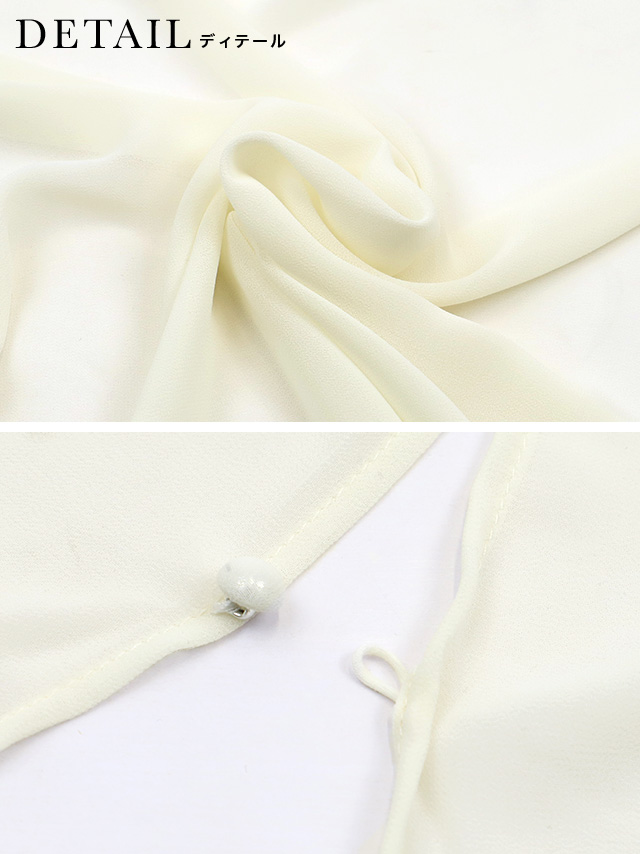 透け感ケープトップス×サテンマーメイドキャミワンピースセットアップパーティードレスの商品詳細3