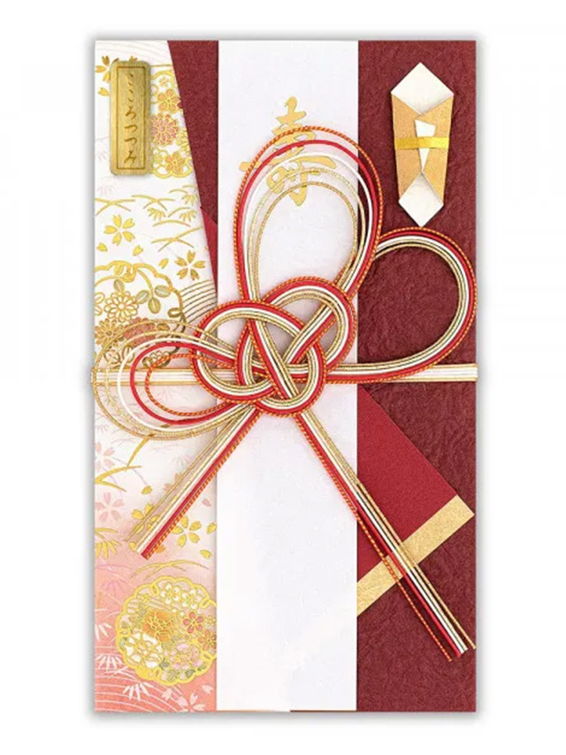 和柄もみ紙紅白ご祝儀袋のイメージ画像1