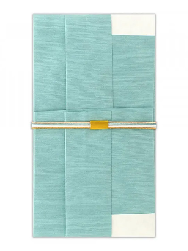 クリスタルレインボー箔押し松柄水色ご祝儀袋のイメージ画像2