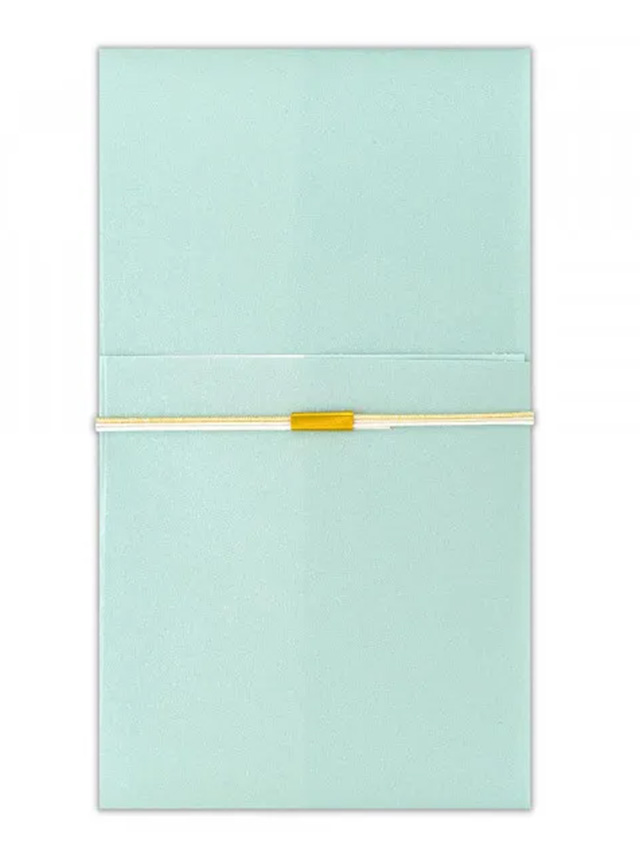 ペールグリーン花柄ラメ水引ご祝儀袋のイメージ画像2