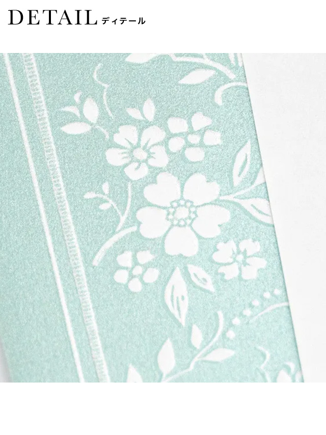 ペールグリーン花柄ラメ水引ご祝儀袋の詳細2