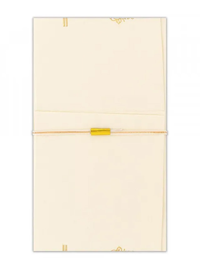 アイボリー地にブロンドレース模様パール付きご祝儀袋のイメージ画像2