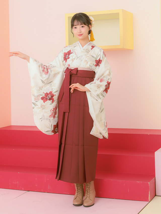 選べるニュアンスカラーはかま3点セットのりせりちゃんフロントバック画像