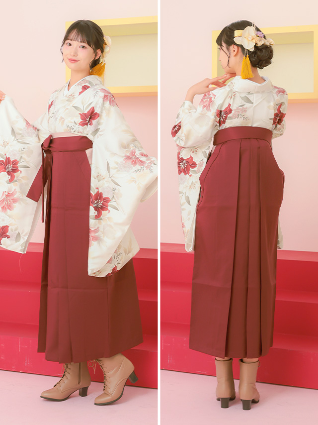 選べるニュアンスカラーはかま3点セットのももあちゃんイメージ画像