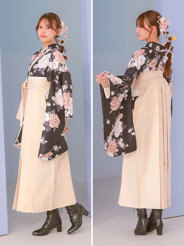 選べるニュアンスカラーはかま3点セットのももあちゃんイメージ画像