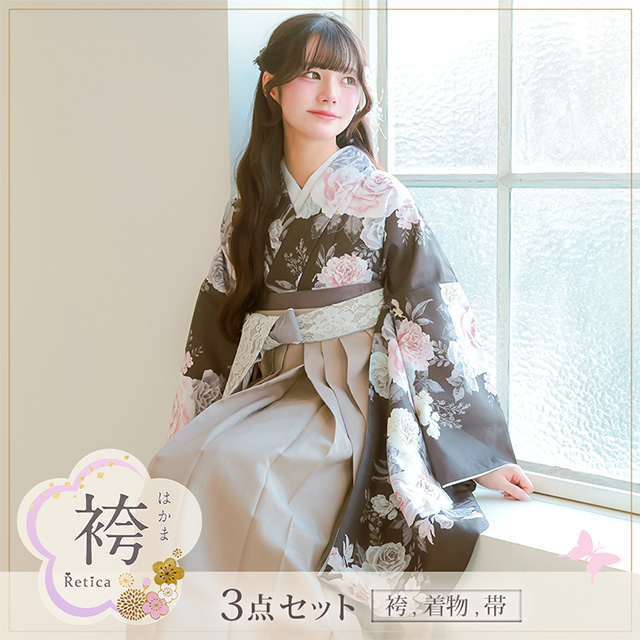 選べるニュアンスカラーはかま3点セットのメイン画像