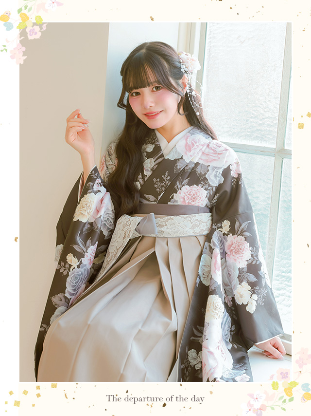 選べるニュアンスカラーはかま3点セットのイメージ画像1