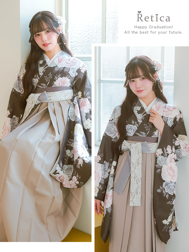 選べるニュアンスカラーはかま3点セットのイメージ画像2