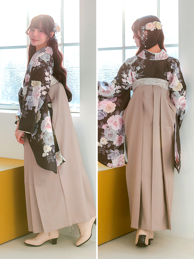 選べるニュアンスカラーはかま3点セットのももあちゃんイメージ画像