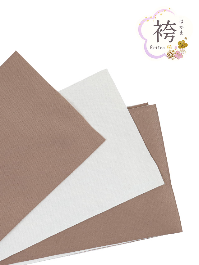 アイボリー生地に花柄着物×ベージュ袴3点セットの商品詳細2