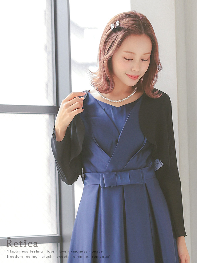 シフォン長袖ボレロのイメージ画像1