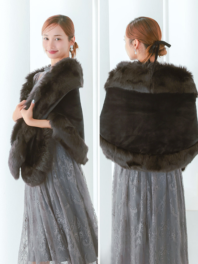 カシュクールデザインハイウエスト切り替えパーティードレスのイメージ画像3