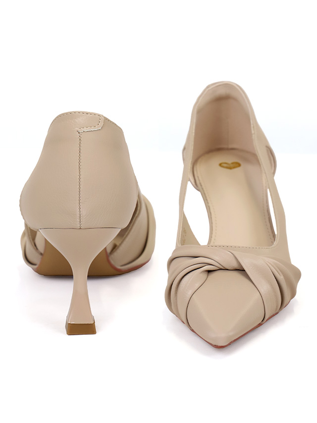 ツイストリボンデザインポインテッドパンプス画像2