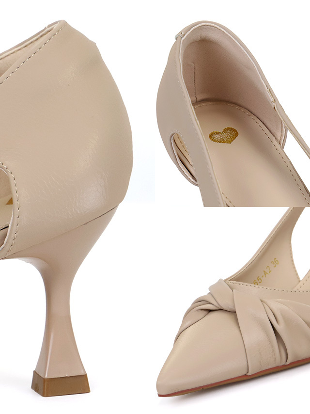 ツイストリボンデザインポインテッドパンプスの画像3