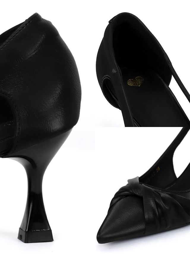 サイドオープンツイストリボンパンプスの画像3