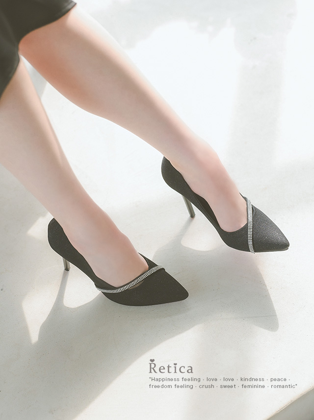 グリッター切替ハイヒールパンプスのイメージ画像2