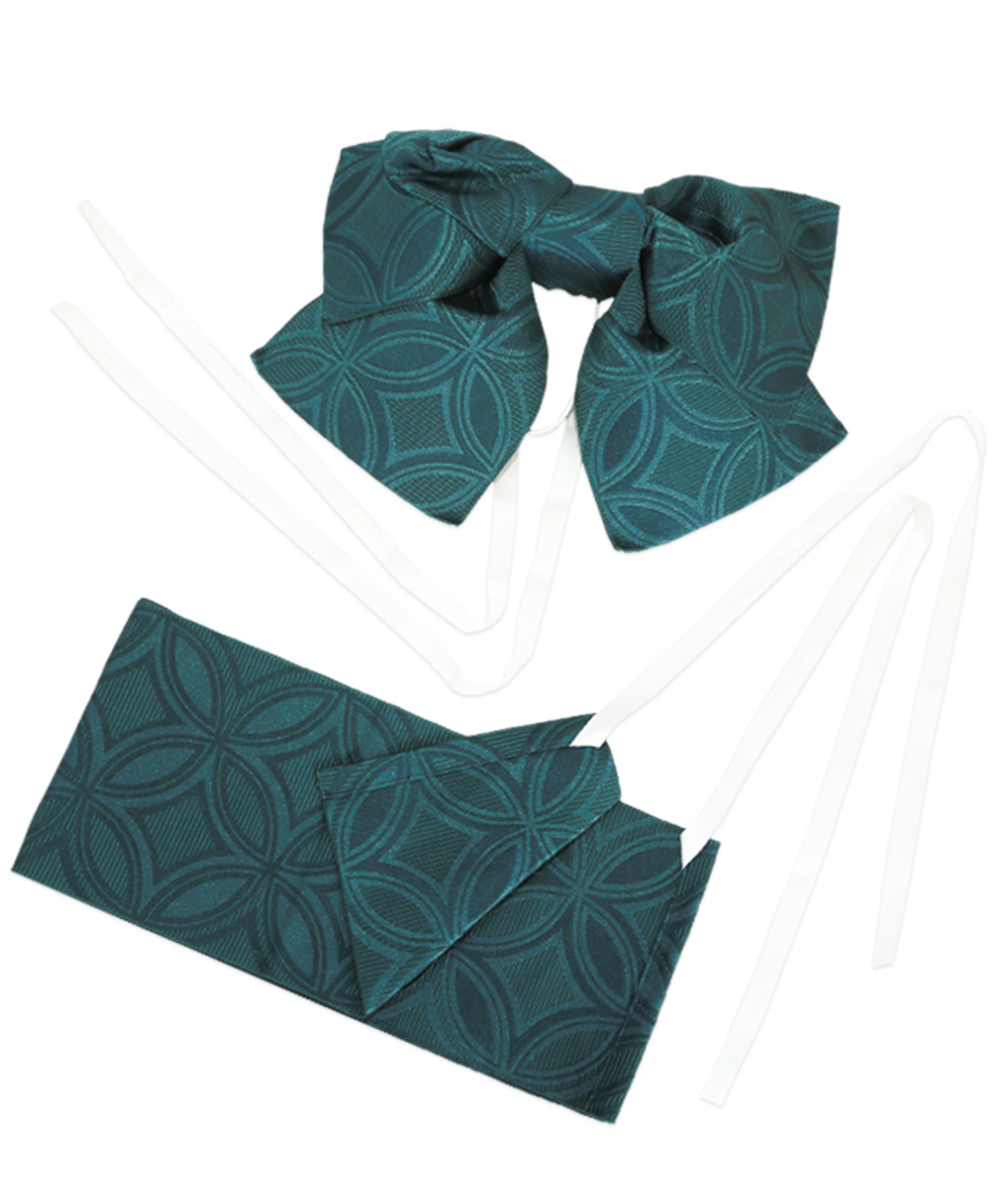 粋な白牡丹柄 浴衣2点セットのディテール画像4