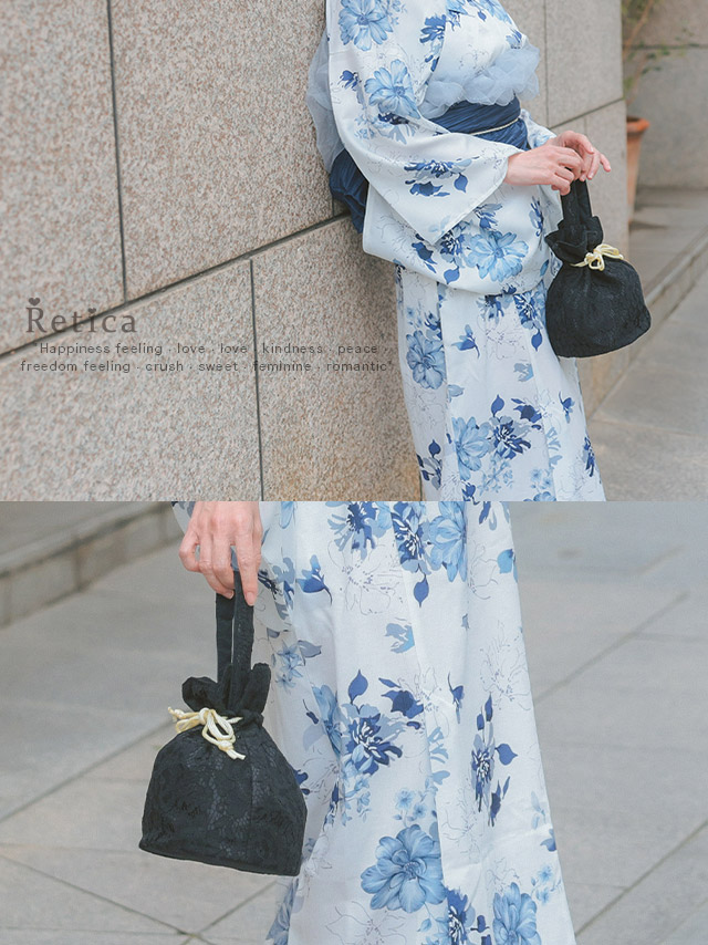 ふんわり巾着レースバッグのディティール画像5