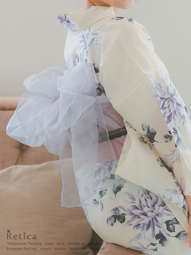 シアーラメ生地飾り兵児帯のイメージ画像2