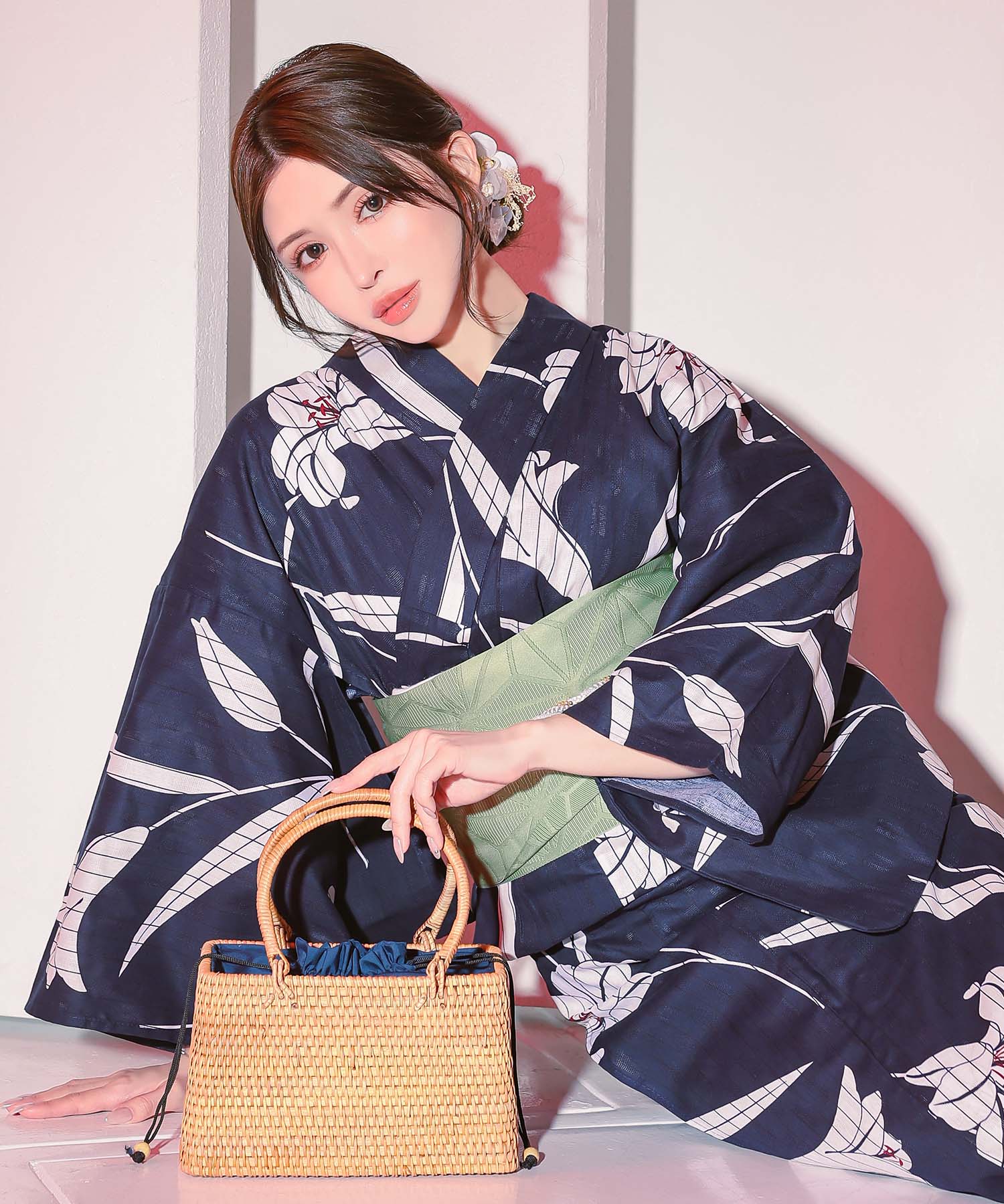 凛と咲く白百合の紺浴衣セット 楽天市場】【8/4 20:00〜8/11 01:59まで最大2,000円OFFクーポン