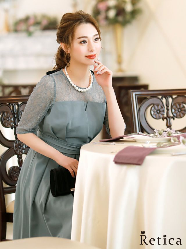 パーティードレス 結婚式 フォーマル ビスチェ風フィッシュテールワンピースドレス