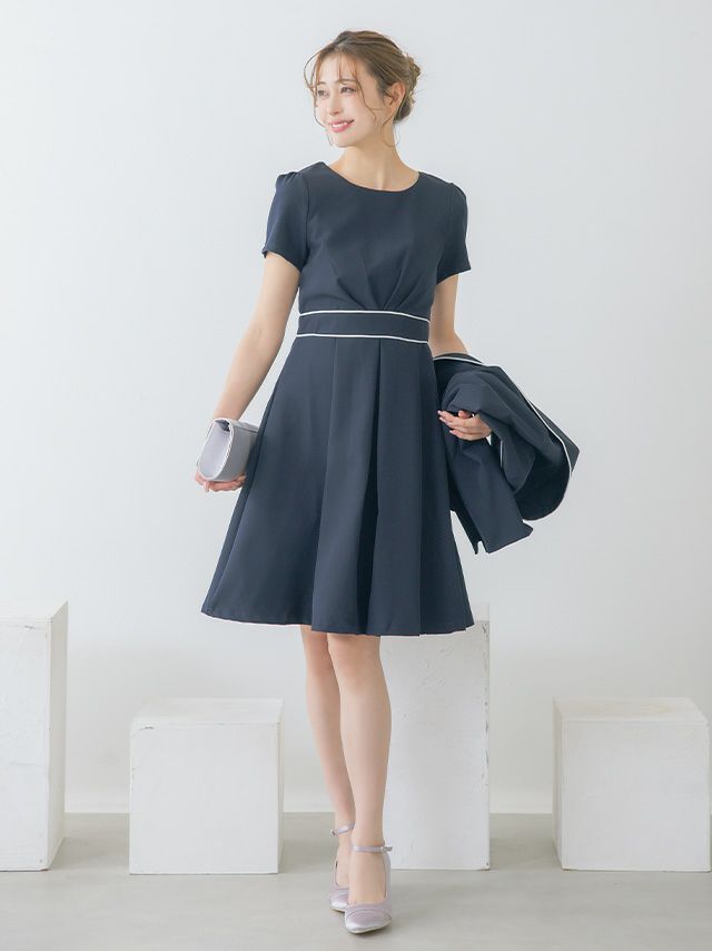 SALE] ワンピーススーツセットアップパイピングデザインセレモニー