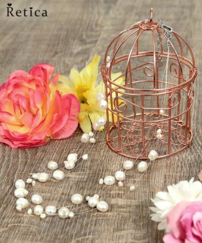 シャワーパールネックレス(ホワイト)