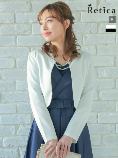 [SALE] ノーカラーシンプルボレロジャケット (Mサイズ)