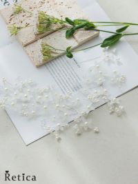 結婚式 お呼ばれ アクセサリー ホワイトフラワーモチーフヘッドアクセサリー