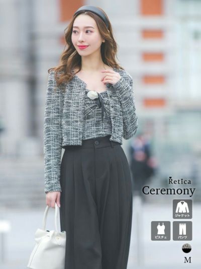 [SALE] ブローチ付きベアトップセットアップセレモニースーツ(Mサイズ)