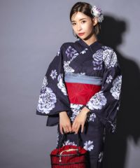 ラスト1点‼️濃紺地に咲く大輪芍薬浴衣セット ラスト1点‼️大輪芍薬が咲く紺地の上品浴衣セット - メルカリ