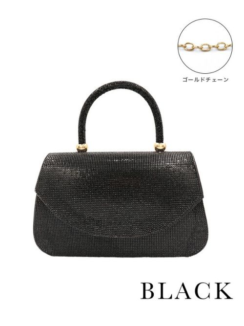 SALE] チェーンショルダー付き2Wayラインストーンハンドミニ
