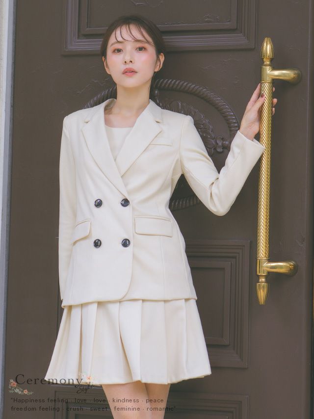 SALE] ダブルブレストワンカラーセレモニースーツ (Sサイズ～XXLサイズ