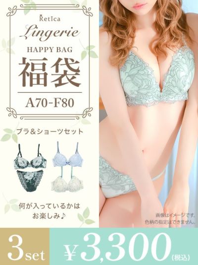 [決算福袋] ランジェリー3点セット (ブラジャー&ショーツセット3点)