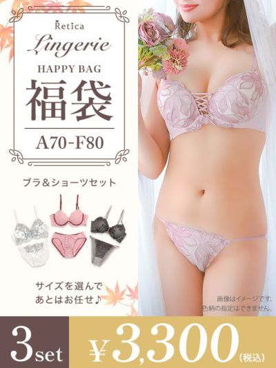[福袋] ランジェリー3点セット (ブラジャー&ショーツセット3点)