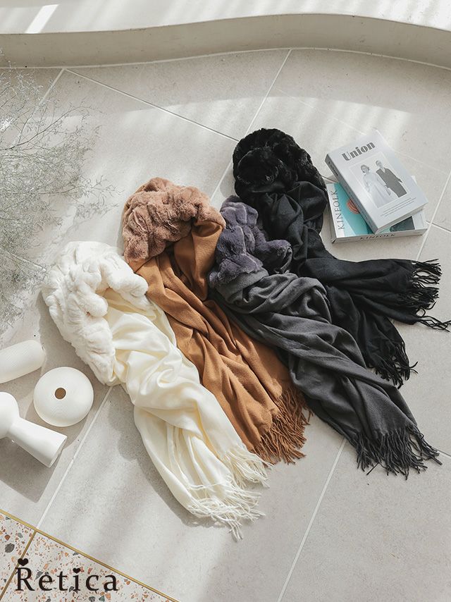 シフォンリボンデザインフェイクファーショール｜Retica レティカ 結婚