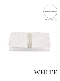 SALE] ラインストーンギャザー 2wayプリーツクラッチバッグ