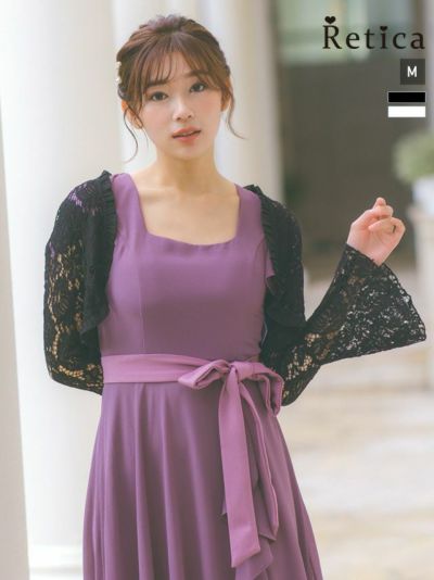 極美品❤️プリーツ×レース 7分袖結婚式ワンピースドレス 同窓会 二次会 Mサイズ niana ドレス プリーツ×レース 7分袖結婚式ワンピースドレス