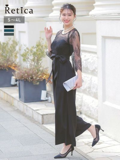パンツドレス　パーティドレス GIRL DRESS FOR NOW パンツドレス フロッキードットシアー